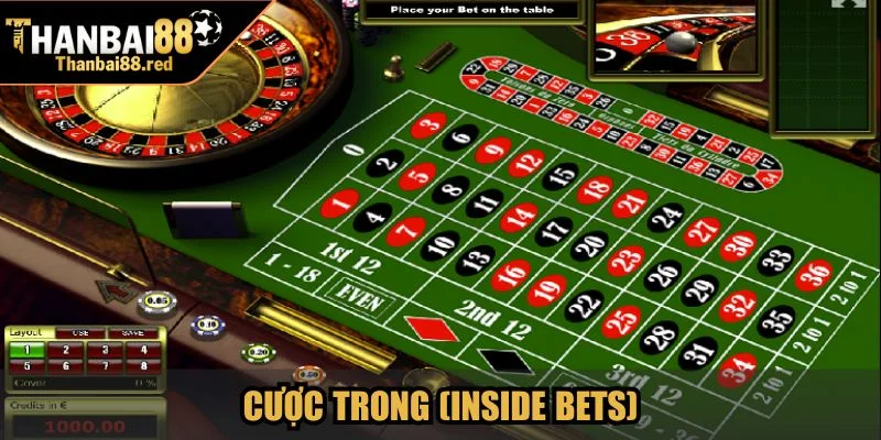 Cách Chơi Roulette Thanbai88 Từ A-Z Với Hướng Dẫn Chuẩn 3 Cược trong (Inside Bets)