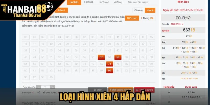 Loại hình xiên 4 hấp dẫn